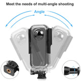 1 x RAW Customer Returns VOLOHAS Waterproof Case for insta360 X3 Action Camera Waterproof Case Diving Housing 40m Underwater Case Protective Case with Quick Mount Clamp for insta360 X3 Panorama Camera - RRP €63.99