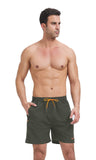 1 x RAW Customer Returns Ougelebo swimming trunks men s swimming shorts men s short quick-drying men s swimming trunks swimming shorts men s with zip swimming shorts men army green L - RRP €27.99