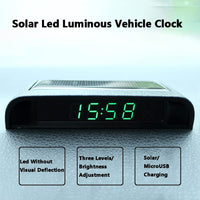 1 x RAW Customer Returns TOTMOX Solar Powered LCD Car Clock - Temperature display on the car dashboard. - RRP €32.4