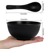 1 x RAW Customer Returns CSYY Pack of 4 pasta bowls, 750 ml unbreakable plastic bowl and spoon, food safe, lightweight, tableware, fruit, snack container, healthy camping bowl for children and adults - RRP €15.05