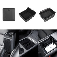 10 x Brand New ThinsGo For Tesla Model Y Model 3 Storage Box Armrest Console Accessories Center Console Organizer 2022 2023 Tesla Accessories-3PCS - RRP €352.8