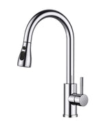 1 x RAW Customer Returns FORIOUS kitchen faucet, high pressure kitchen faucet with pull-out shower, pull-out faucet, mixer tap, kitchen sink faucet, kitchen faucets, 360 swivel, polished chrome - RRP €67.99