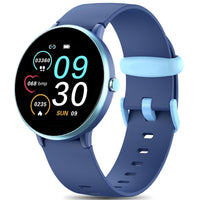 1 x RAW Customer Returns DIGEEHOT Children s Smartwatch, Fitness Bracelet Tracker Children, IP68 Waterproof Activity Tracker, 19 Sports Modes, Pedometer, Heart Rate Monitor, Gifts for Children and Teenagers Blue  - RRP €30.79