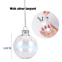 2 x RAW Customer Returns 9 Pieces Christmas tree balls clear 10 cm Clear Christmas balls round balls fillable DIY Christmas tree balls made of plastic Christmas decoration to fill as Christmas tree decorations - RRP €56.44