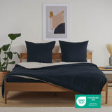 2 x Brand New Blumtal reversible bed linen 140x200 - made of breathable microfiber - duvet cover 140x200 pillowcase 40x80 Oeko-Tex - soft iron-free bed linen set, 2-piece, blue light gray - RRP €48.38