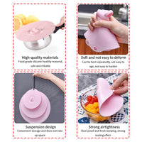 2 x RAW Customer Returns YOUYIKE Silicone Lids, 5 Sizes of Different Reusable Silicone Lids, Eco Food Covers - BPA Free, for Dishwasher, Microwave, Oven or Refrigerator Pink  - RRP €33.98