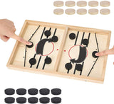 2 x RAW Customer Returns Slingshot puck board games, sling puck table games chess bumper 2 in 1 table hockey winner toy for parents and children - RRP €40.32