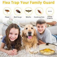 1 x RAW Customer Returns Flintronic Flea Trap for Home, 2 Pack Flea and Bed Bug Trap, LED Light Flea Traps, Flea Trap Lamp, Light Sticky Bed Bug Trap, with Sticker and Light Bulbs, All-Round Lure - RRP €25.99