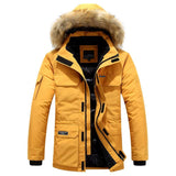 1 x RAW Customer Returns MEYOCEYO Winter Parka Men s Winter Jacket Lined Parka Jacket Warm Winter Coat Outdoor Parka with Hood Jacket Yellow S - RRP €79.15