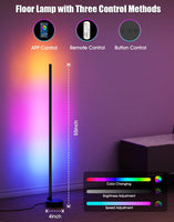 1 x RAW Customer Returns Royana LED Floor Lamps, 2 Pack Dimmable RGB LED Floor Lamp with Remote Control and APP Control, 141CM RGB Corner Lamp, Smart Floor Lamp for Living Room, Bedroom, Party - RRP €99.99