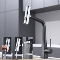 1 x RAW Customer Returns Kelleria Kitchen Faucet Black Extendable, Cold Start Mixer Tap with Extendable Shower, Single Lever Sink Faucet with Three Water Jet Modes, Stainless Steel High Pressure Kitchen Faucet 360 Rotatable - RRP €70.81