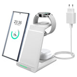 1 x RAW Customer Returns NANAMI Inductive Charging Station for Samsung Wireless Charger 3 in 1 Charging Station for Galaxy Watch 6 5 5 Pro 4 3 Wireless Charger for Samsung S24 S23 Ultra S22 S21 Z Flip Fold 5 4 Note 20 Galaxy Buds - RRP €39.99