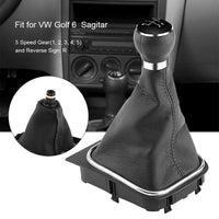 1 x RAW Customer Returns Gear Knob, 5 Speed Gear Shift Head Shifter Gaiter Boot Kit Compatible with 6 MK5 MK6 2005-2014 - RRP €18.18