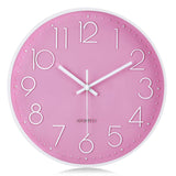 1 x RAW Customer Returns Lafocuse 3D Numbers Silent Wall Clock Pink, Children s Wall Clock Girls, Wall Clock Without Ticking Silent Decoration Modern Kitchen Clocks Children s Room Office 30 cm - RRP €19.99