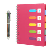 1 x RAW Customer Returns Kesote Notebook Register A5 Ring Binder Lined Diary Notepad Spiral Notebook with Pen in 6 Colors 240 Pages, Pink  - RRP €9.06