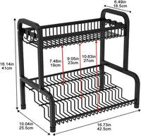 1 x RAW Customer Returns CHARMDI Standing Spice Rack, Spice Stand, 4 Tier Large Capacity Spice Jar Organizer Kitchen Rack, Stainless Steel Spice Rack for Spice Bottles, Jars, Oil Bottles, Pantry Black  - RRP €28.99