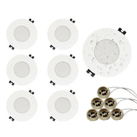 1 x RAW Customer Returns GY 6 LED recessed spotlights including GU10 socket, IP65 recessed lights for bathroom kitchen, LED GU10 recessed frame ceiling spot white round, socket for MR16 LED or halogen bulbs, 35 swiveling - RRP €25.99