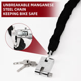 3 x Brand New EIRONA Bicycle Lock, Chain Lock, with 6mm Steel Chain and Waterproof Cover, Anti-Theft Bicycle Lock with Key for Bicycle, Motorcycle, Scooter - RRP €47.97