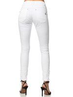 1 x RAW Customer Returns Elara Women s Jeans Baggy Chunkyrayan MEL0298 White-42 XL  - RRP €32.46