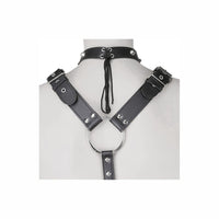 1 x RAW Customer Returns OnundOn Men s Strap Body Leather Harness Men s String Underwear With Penis Ring Fetish Adjustable - RRP €33.17