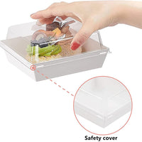 1 x Brand New NatureMan 50pcs Cake Boxes with Clear Safe Lid, Sandwich Boxes, 5 Square Food Containers for Bakery, Dessert, Hamburg, Sandwich, Cake Slice Brown  - RRP €20.4