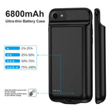 1 x RAW Customer Returns MIGAFEI Battery Case for iPhone 8 7 6S 6 SE 2020, 6800mAh Portable Charger Case Rechargeable Battery Extended Battery Charging Case for iPhone 6 6S 7 8 SE 2020 4.7 inch , Black - RRP €27.2