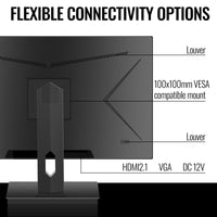 1 x RAW Customer Returns Wstirhy 27 inch PC Monitor FHD 1920 x 1080p IPS Screen, 16 9, 60Hz, 99 sRGB, 5ms, VESA, 178 wide viewing angle , VGA HDMI Monitor for Computer Xbox, Black - RRP €108.0