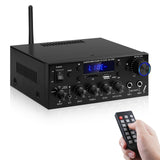 1 x RAW Customer Returns Home Audio Amplifier, KS-33BT 2 Channel Bluetooth5.0 HiFi Amplifier, RMS 60W X 2 Max 400W X 2 Stereo Amplifier Receiver W Echo, USB SD AUX BT.C FM Microphone for Home Theater, Car, party, karaoke - RRP €50.4