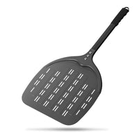 1 x RAW Customer Returns Ga HOMEFAVOR Perforated Pizza Peel, Hard Anodized Aluminum Pizza Peel with Removable Handle for Homemade Pizzas, Bread, Pies - RRP €26.75