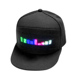 1 x RAW Customer Returns DEWIN LED Hats, Programmable Bluetooth APP Control Editable Colorful LED Hat for Outdoor, Concert, Carnival, Christmas, Bars, Clubs Black  - RRP €28.79