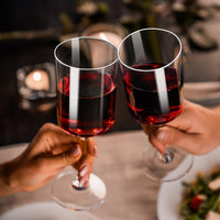 1 x Brand New PARACITY wine glasses, square wine glasses set, crystal clear wine glass, 310ML red and white wine glasses, Christmas gifts, wine glasses set of 2 for women, men, wedding and birthday - RRP €20.52