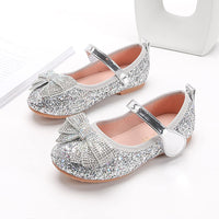 1 x Brand New YYF Girls Mary Jane Flat Shoes Shiny Bow Princess Shoes Wedding Party Performance Dress Shoes - RRP €27.99