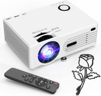 1 x RAW Customer Returns Mini Projector, Upgraded 7500 L Portable Video Projector, Supports HD 1080P, Multimedia Outdoor Home Theater Movie Projector, Compatible with HDMI, USB, TV Stick, Smartphone, Laptop - RRP €61.15