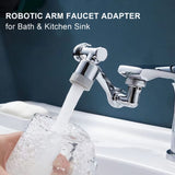 1 x RAW Customer Returns MLG Tools Universal 1080 Swivel Robotic Arm Swivel Extension Faucet Aerator Sink Water Splasher Rotatable Faucet Aerator 2 Modes Rotatable Filter Extension Copper  - RRP €24.0