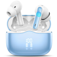 1 x RAW Customer Returns Bluetooth Headphones, Headphones Wireless Bluetooth 5.3 In Ear Headphones with 4 ENC Noise Cancelling Mic, Wireless Headphones Deep Bass Wireless Earbuds 40Hrs, IP7 Waterproof Earbuds, Blue Lake - RRP €32.99