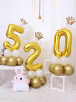 1 x Brand New Ponmoo 100cm Helium Number Balloon 8 Golden 42 Inch, Giant Foil Balloon Number Birthday Decoration, Decoration Birthday Foil Balloons Birthday Helium Number Balloon Balloon 8th Birthday - RRP €6.04