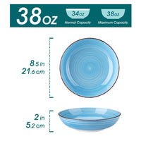 1 x RAW Customer Returns vancasso earthenware soup bowls, Bonita soup plates set of 6, pasta plates, spaghetti deep plates, noodle bowls, ramen bowls, large salad bowls, multi-purpose bowls - RRP €38.45