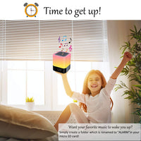 1 x RAW Customer Returns Bluetooth speaker with light, bedside lamp touch dimmable, Bluetooth speaker alarm clock, 5 in 1 multifunctional RGB multi-color changing bedside lamp, gifts for girls children teenagers - RRP €39.31