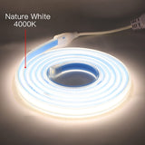 1 x RAW Customer Returns XUNATA 220V COB LED strip, high brightness 280 LEDs m, IP65 waterproof, 50cm cutting edge each, flexible LED strip lighting natural white, 10m  - RRP €20.4