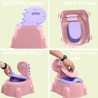 1 x RAW Customer Returns Potty for children, HausFine baby toilet seat from 1 year old children s toilet training potty with removable insert and backrest potty chair dinosaur design boys girls children s potty - RRP €20.16