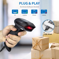 3 x RAW Customer Returns NETUM Handheld Laser Barcode Scanner 1D Barcode Scanner Reader with USB Cable Applications in supermarkets, pharmacies, bakeries, libraries, shops, NT-M1 - RRP €62.97