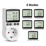 1 x RAW Customer Returns diymore Temperature Controller Socket 230V with Sensor Digital Thermostat Socket LCD Display Temperature Switch with Timer for Greenhouse Aquarium Refrigerator Heating Cooling - RRP €20.64