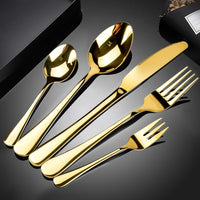 1 x RAW Customer Returns Golden cutlery 20-piece, cutlery set gold with knife spoon fork, service for 4 people, cutlery gold ideal for everyday use at home - RRP €22.8