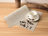 1 x RAW Customer Returns NEWLIUXI Placemats Set of 4 , Non-Slip Washable Placemats, PVC Wearproof Heat-Resistant Placemats, Dirt-Repellent and Washable, Place Mats for Kitchen Dining Table Beige  - RRP €11.09