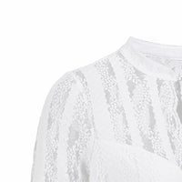 1 x RAW Customer Returns  Women s Dirndl Blouse White Elegant and Beautiful 34-44 Dirndl Blouse with Lace Long Sleeve Traditional Blouse for Oktoberfest, White, 44 - RRP €34.27