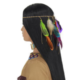 1 x RAW Customer Returns Indian Wig for Women Men Long Black Wig with Accessories Necklace Earrings Headband Wig Cap for Costume Mardi Gras Halloween VD107BK - RRP €19.15