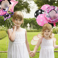 1 x Brand New Balloons Babioms Birthday Decoration Girls Birthday Party Supplies with Happy Birthday Banner, Foil Balloons, Foil Balloon Set, for Mouse Theme Party - RRP €18.04