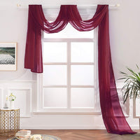 1 x RAW Customer Returns MIULEE 1 piece valance transparent freehand decoration made of transparent voile decoration plain curtains decorative scarves curtain for bedroom living room wedding 140 x 550 cm - RRP €21.05