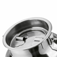 1 x RAW Customer Returns Milk canister, stainless steel milk canister, 1.9 liters, with lid, milk jug, Kassic transport handle - RRP €19.16