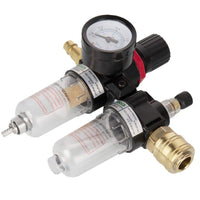 1 x RAW Customer Returns Pressure reducer compressed air water separator compressed air with pressure gauge maintenance unit 1 4 compressed air for compressor pressure regulator pneumatic components regulator filter gas processor - RRP €18.54